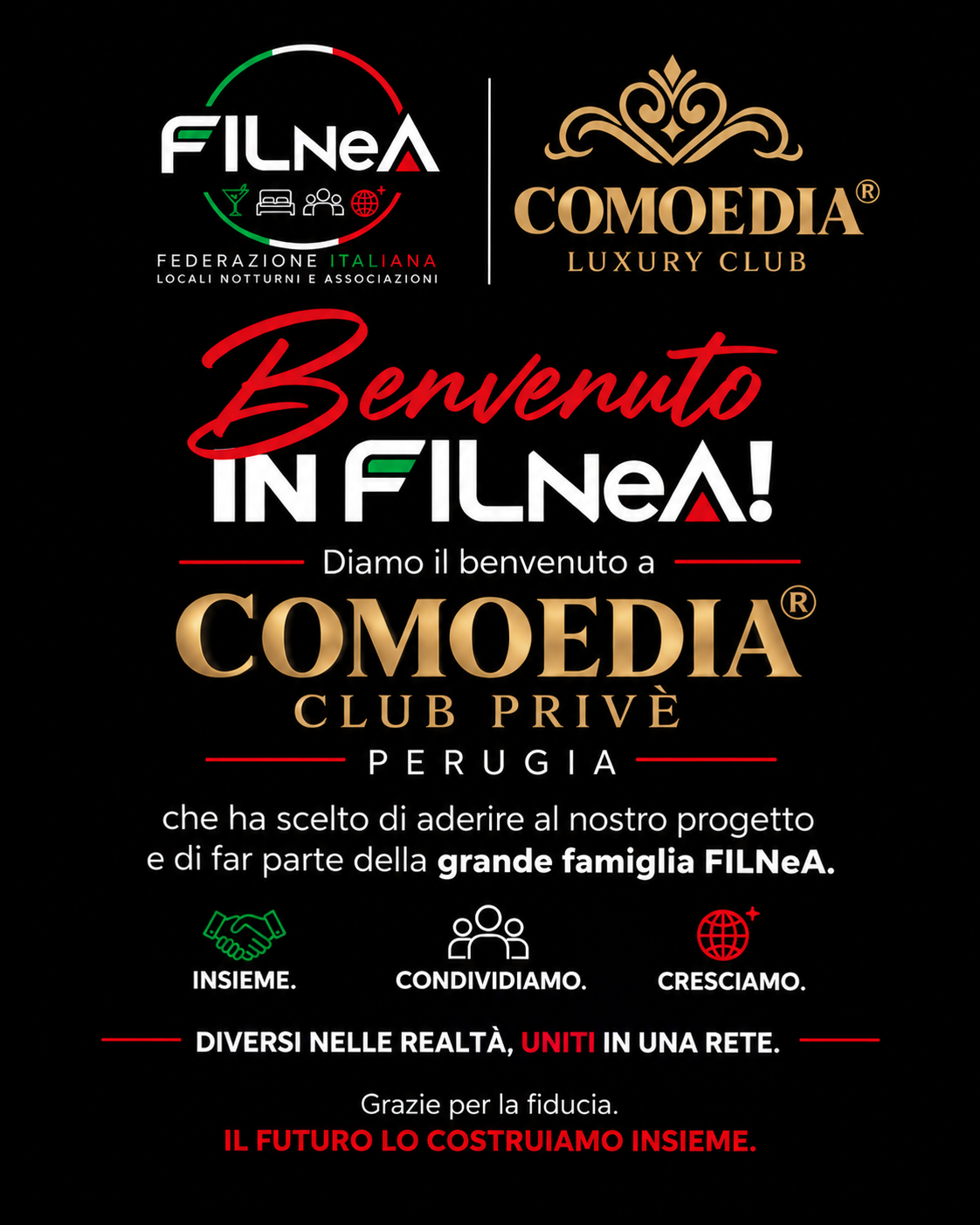 Benvenuto in FILNeA: Comoedia Club Privè Perugia